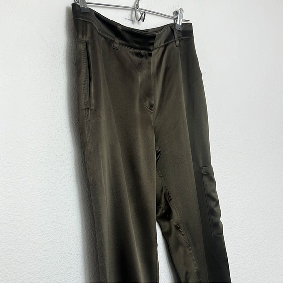 Theory Green Silk Trousers - Picture 3 of 9
